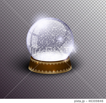 Vector snow globe isolated transparent background 46309846