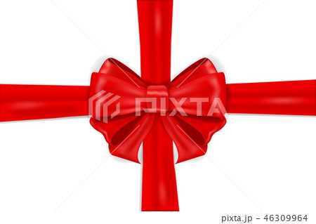 Red ribbon bow wrapping Red ribbon bow wrapping 46309964