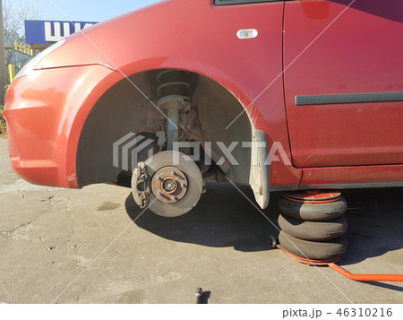 car brake part at garage car brake part at garage 46310216