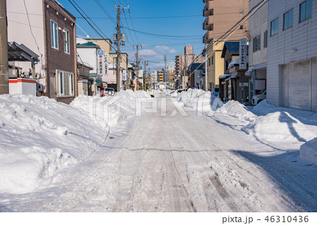 函館 大雪 の写真素材