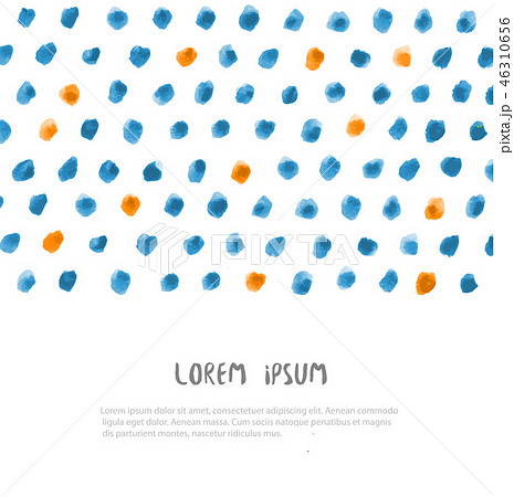 Design template with ink dots texture and place for your text. 46310656