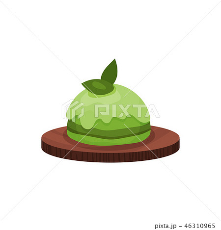 Matcha green tea sweet dessert, element of chinese or japanese tea ceremony cartoon vector 46310965