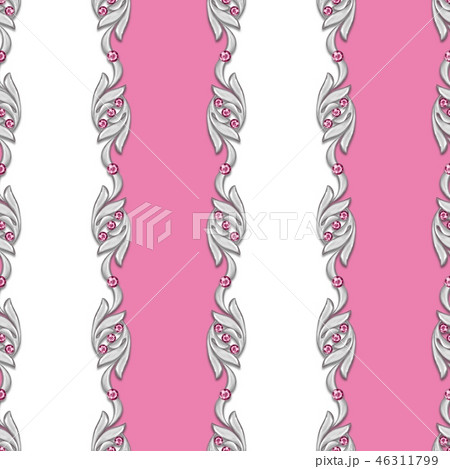 Seamless vertical pattern with silver jewelry 46311799