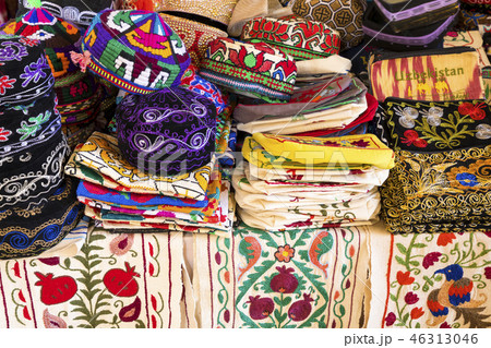 The traditional Uzbek cap named tubeteika 46313046