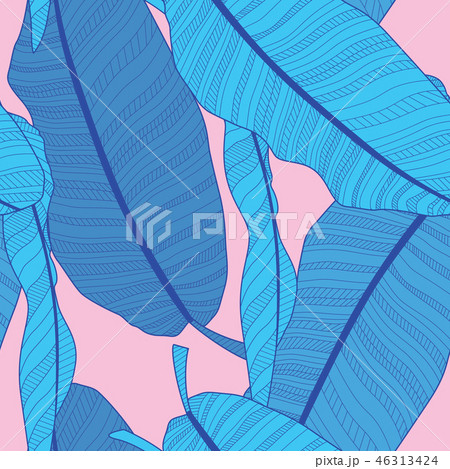 Abstract tropical palm leaf seamless pattern background. Vector Illustration Abstract tropical palm leaf seamless pattern background. Vector Illustration 46313424