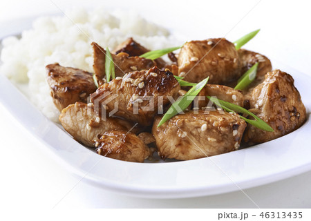 chicken and rice in asian style chicken and rice in asian style 46313435