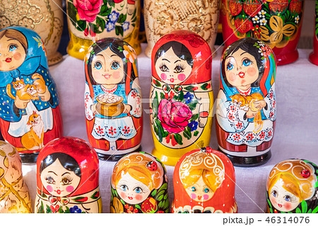 Nested dolls in the souvenir from Ukraine. 46314076