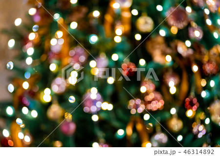 Christmas bokeh light abstract holiday background 46314892