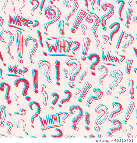 Question exclamation mark Seamless pattern.....のイラスト素材 ...