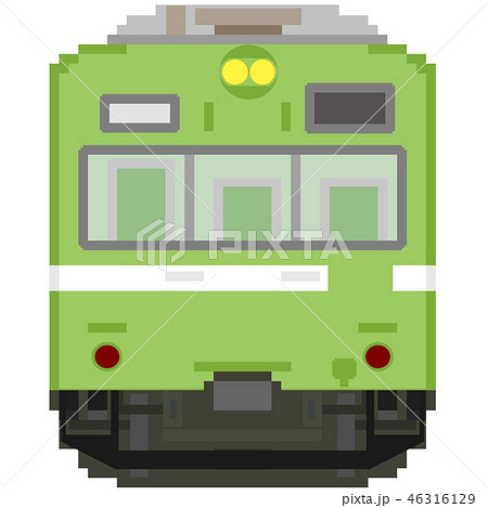 ドット絵風の通勤電車 低運転台 奈良線103系 のイラスト素材 ドット絵風の通勤電車 低運転台 奈良線103系 のイラスト素材