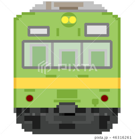 ドット絵風の通勤電車 関西本線103系 のイラスト素材