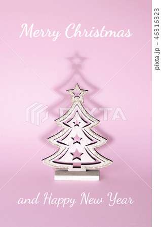 Christmas tree over pink background. Christmas tree over pink background. 46316323