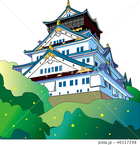 日本のお城のイラスト素材