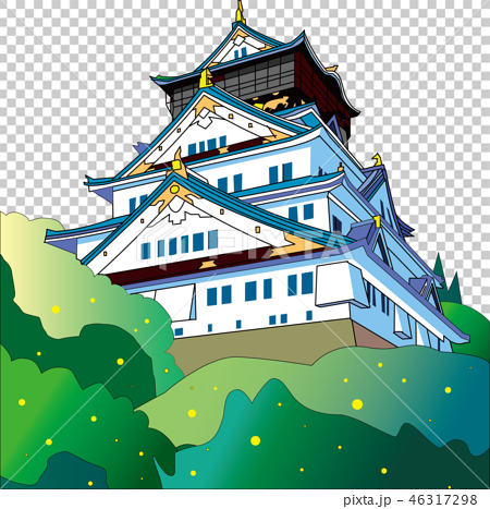 日本のお城のイラスト素材