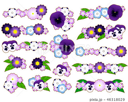 春の青い花のイラストのイラスト素材