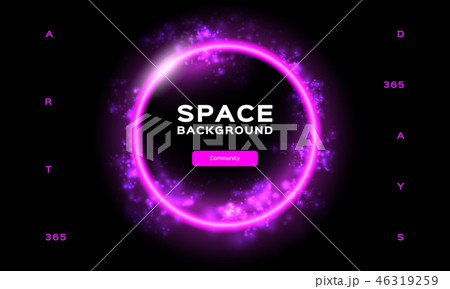 Space background Futuristic Planet. Dynamic flow of bright particles. Trend gradient design for Web 46319259