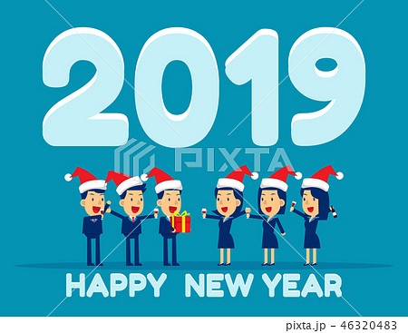 Business people Celebrating the New Year. Business people Celebrating the New Year. 46320483