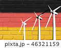 Wind turbines  of the flag Germany. 46321159
