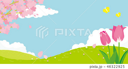 春イメージ　背景 46322925