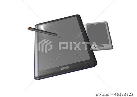 タブレットとスマートフォン　透過イメージ　(コンピューターグラフィック) 46323222