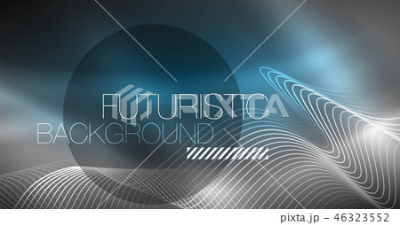 Neon lines wave background. Abstract composition Neon lines wave background. Abstract composition 46323552