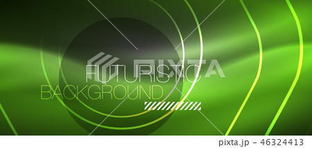 Black and glowing color lines neon design, magin techno template background 46324413