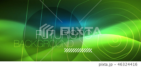 Neon glowing lines, magic energy space blue light concept, abstract background wallpaper design 46324416