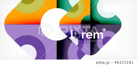 Abstract round elements composition background, organic design 46325281