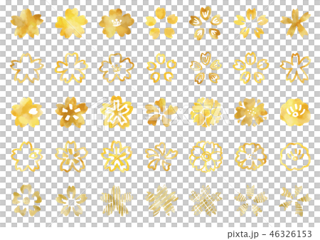 手描き 桜1 水彩金 手描き 桜1 水彩金 46326153