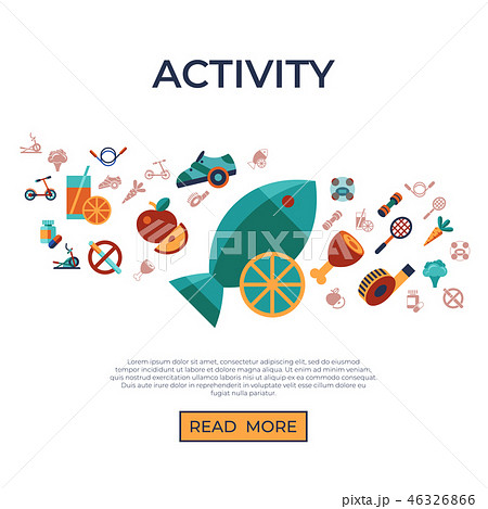 Digital vector healthy activity lifestyle icons 46326866