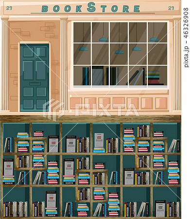 Bookstore facade Vector. Architecture design 46326908