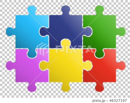 Puzzle Six Pieces Clip Art at  - vector clip art online