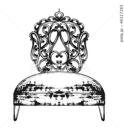Rich baroque chair Vector. Royal style furniture 46327265