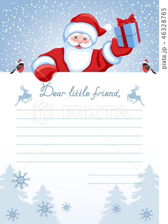 Layout letter from Santa Claus with inscription 46328765