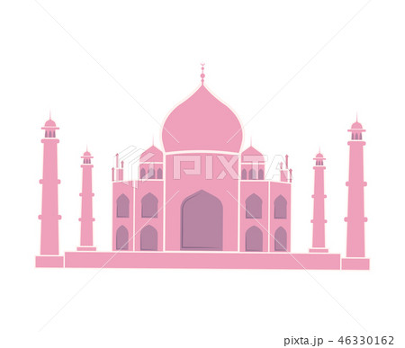 Taj Mahal Indian Landmark Travel Sticker Isolated Taj Mahal Indian Landmark Travel Sticker Isolated 46330162