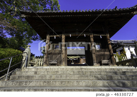 倉敷　阿智神社　随神門 46330727