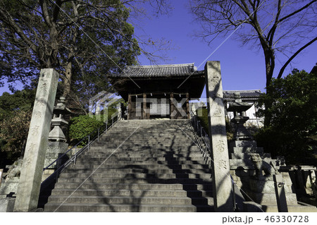 倉敷　阿智神社　随神門 46330728