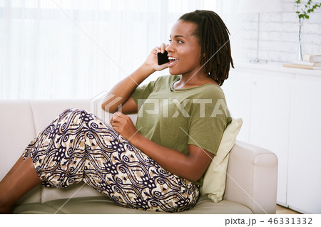 Woman calling her friend 46331332