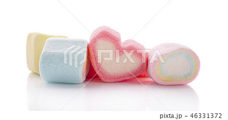 colorful marshmallows candy isolated on white colorful marshmallows candy isolated on white 46331372