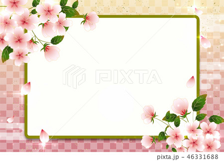 桜のメッセージカードのイラスト素材