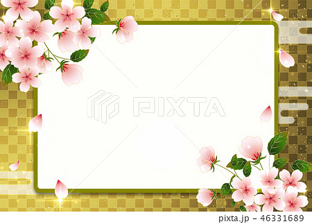 桜のメッセージカードのイラスト素材