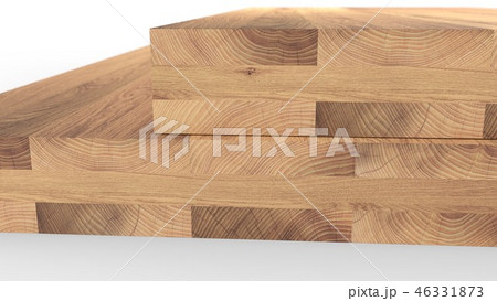 Glued wood structure. Lumber industrial wood texture, timber butts background. Butt end of a 46331873