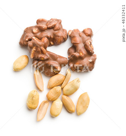 Peanuts covered chocolate. 46332411