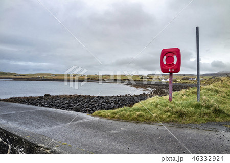 The jetty at Camus Mor at the coastline of north west Skye by Kilmuir - Scotland, United Kingdom 46332924