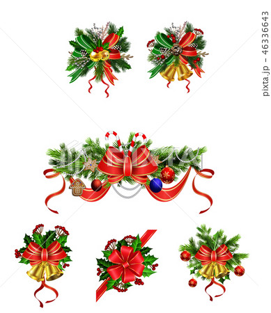Christmas festive decoration from christmas tree branches 46336643