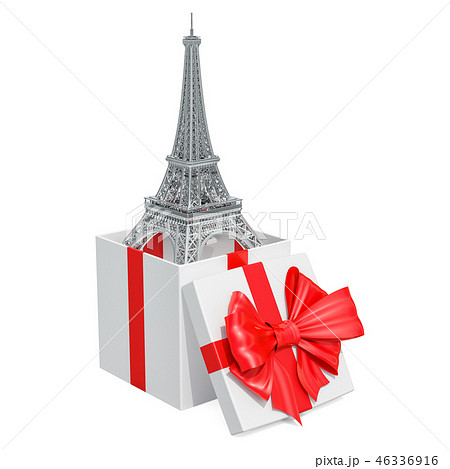 Gift travel in Paris concept, 3D rendering 46336916