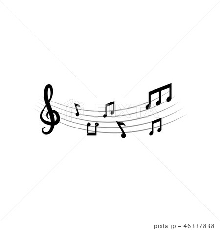Music notes graphic design template vector  46337838