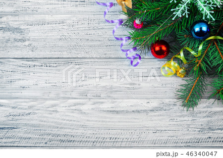 Christmas or new year flatlay design 46340047