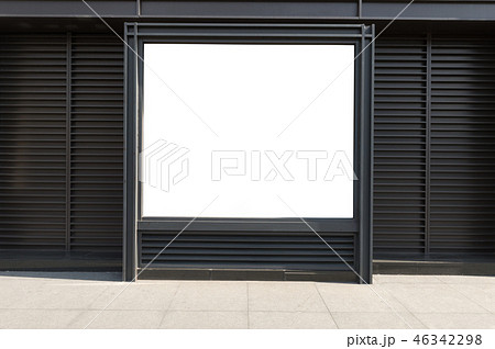 Large blank billboard on a street wall Large blank billboard on a street wall 46342298