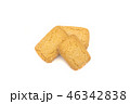 top view of three butter cookies. 46342838